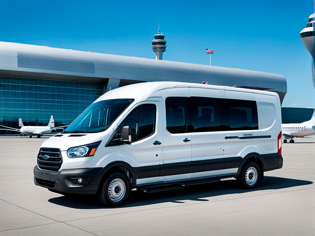 create-an-image-of-a-white-2022-ford-transit-passenger-van-parked-in-front-of-a-busy-airport-termi